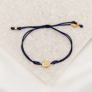 Breathe Blessing Bracelet- Navy/Silver