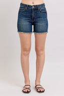 Judy Blue HW Tummy Control Fray Hem Shorts