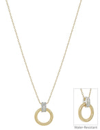 Gold Open Circle Necklace