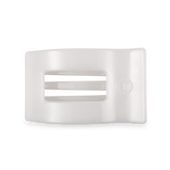 Flat Rectangle Hair Clip | Medium | Coconut White