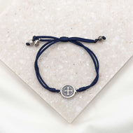 Serenity Blessing Bracelet - Navy Blue / Silver
