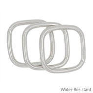 Silver Square Bangle Set of 3 Bracelets