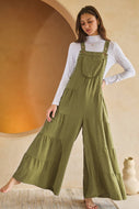 Caroline Overalls: Olive