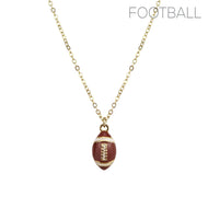 Enamel Football Necklace