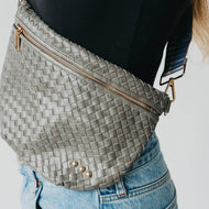 Westlyn Woven Bum Bag: Gray