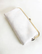 Karen Kiss Lock Clutch Bag: Pearl White