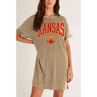 KANSAS CITY MINERAL GRAPHIC DRESS : Mineral Taupe