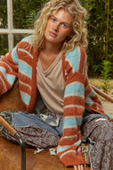 Monica Cardigan-Brick Multi