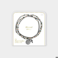 Beatitudes Cross Charm Bracelet - Silver