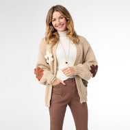 L/XL - Caroline Open Cardigan with Flower...