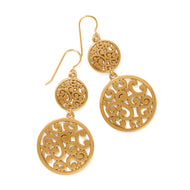 Brighton Contempo Medallion Duo French Wire Earrings- Gold