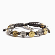 Benedictine Blessing Bracelet- Mixed Medals/Slate