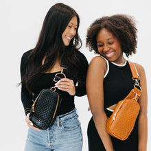 Waverly Woven Sling Bag: Gray