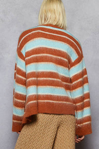 Monica Cardigan-Brick Multi