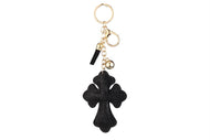 Rhinestone Cross Shape Key Chain: Black