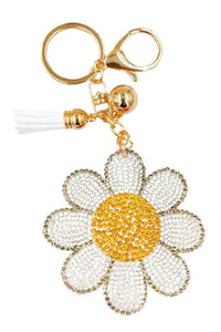 Bling Daisy Tassel Key Chain