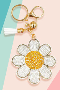 Bling Daisy Tassel Key Chain