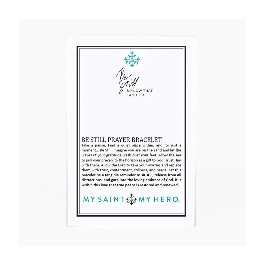 Be Still Prayer Bracelet- tigers eye