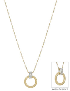 Gold Open Circle Necklace
