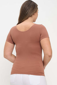 Remi Reversible U/V Top- Mocha