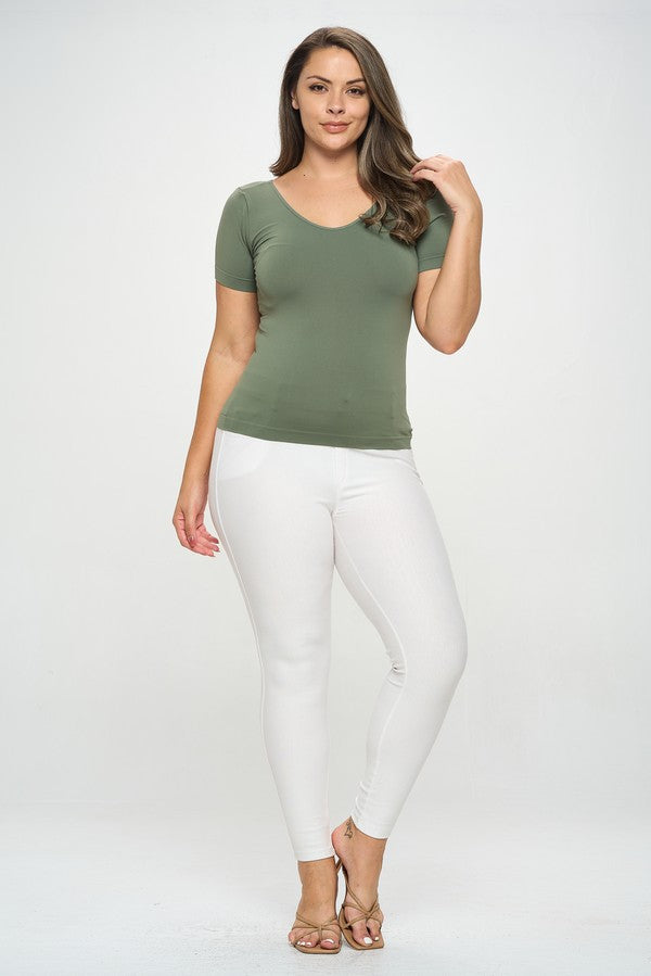 Remi Seamless Tee- Olive