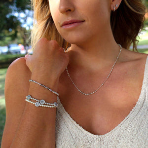 Pearl Birthday Blessing Bracelet: Gold Plated