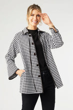 Blair Houndstooth Button-Up Coat