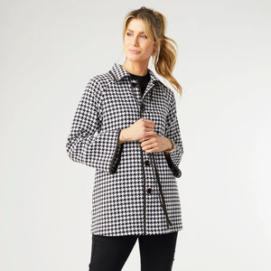 Blair Houndstooth Button-Up Coat