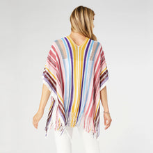 Neva V-Neck Poncho with Fringe