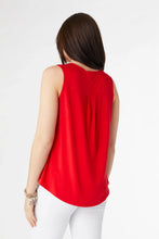 Erin Pleat Back Tank-Red