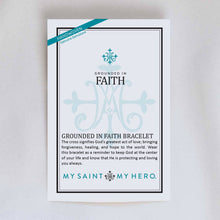 Grounded In Faith Bracelet: Blue / Gold Plated