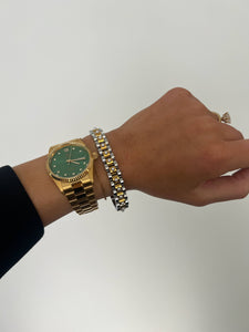 NEW WATCH BAND BRACELETS!: DIAMOND THIN TWO TONED BRACELET