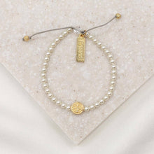 Pearl Birthday Blessing Bracelet: Gold Plated