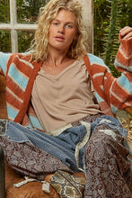 Monica Cardigan-Brick Multi