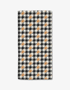 Golden Houndstooth Bar Towel