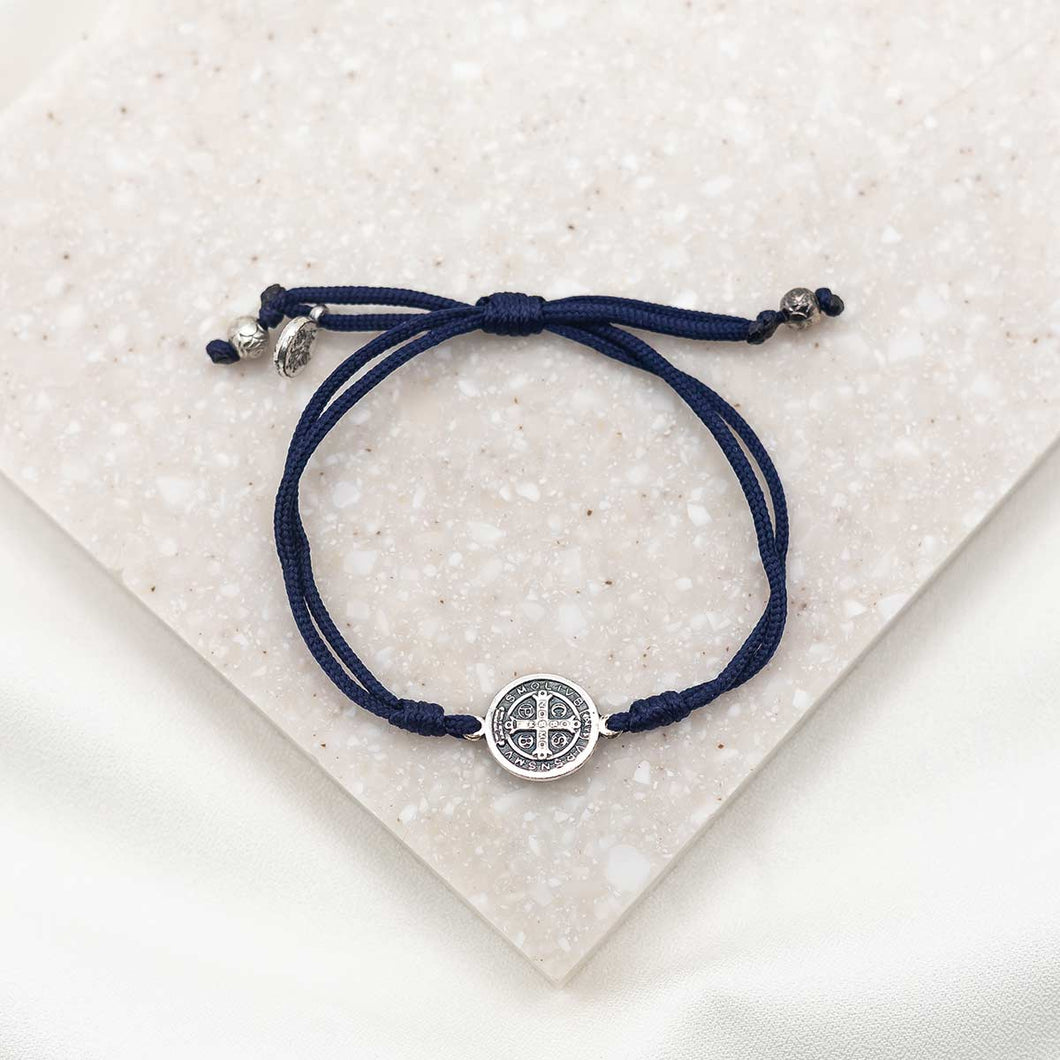 Serenity Blessing Bracelet - Navy Blue / Silver