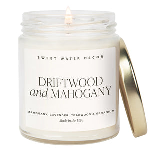 Driftwood and Mahogany 9 oz Soy Candle