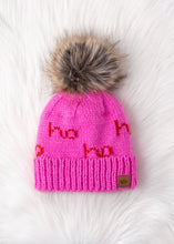 Pink & Red Ho Ho Ho Pom Hat