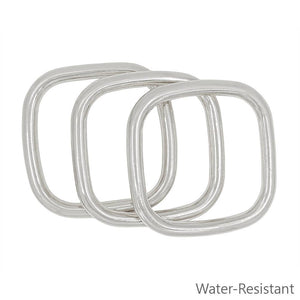 Silver Square Bangle Set of 3 Bracelets