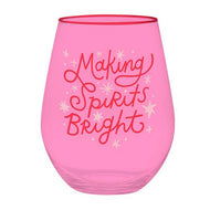 Making Spirits Bright Jumbo Stemless Wine Glass