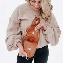 Waverly Woven Sling Bag: Gray
