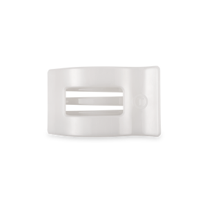 Flat Rectangle Hair Clip | Small | Coconut White