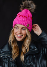 Pink & Red Ho Ho Ho Pom Hat