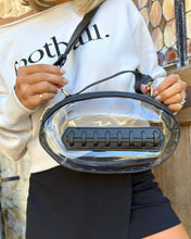 Clear Gameday Football Stitch Detail Crossbody Bag: Black