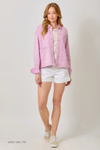 Sasha Washed Terry Shacket: Pink