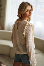 Caroline Crochet Sweater: Ivory