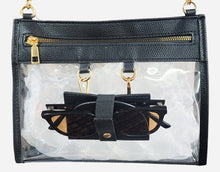 Clear Gameday Crossbody Bag With Sunglasses Holder: Red