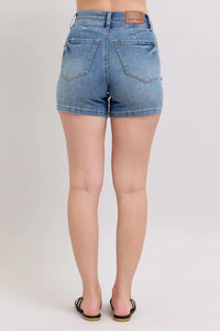 Judy Blue HW Tummy Control Cooling Denim Short