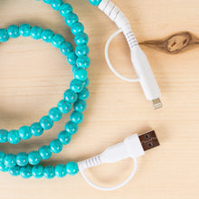 4-in-1 Beaded Charging Cord-Turq