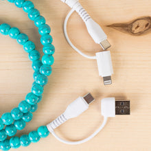 4-in-1 Beaded Charging Cord-Turq